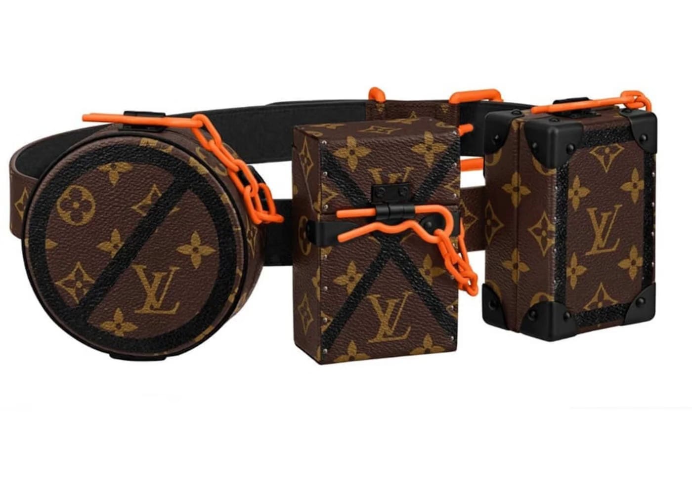 Louis Vuitton Trio Trunk Belt Monogram Brown