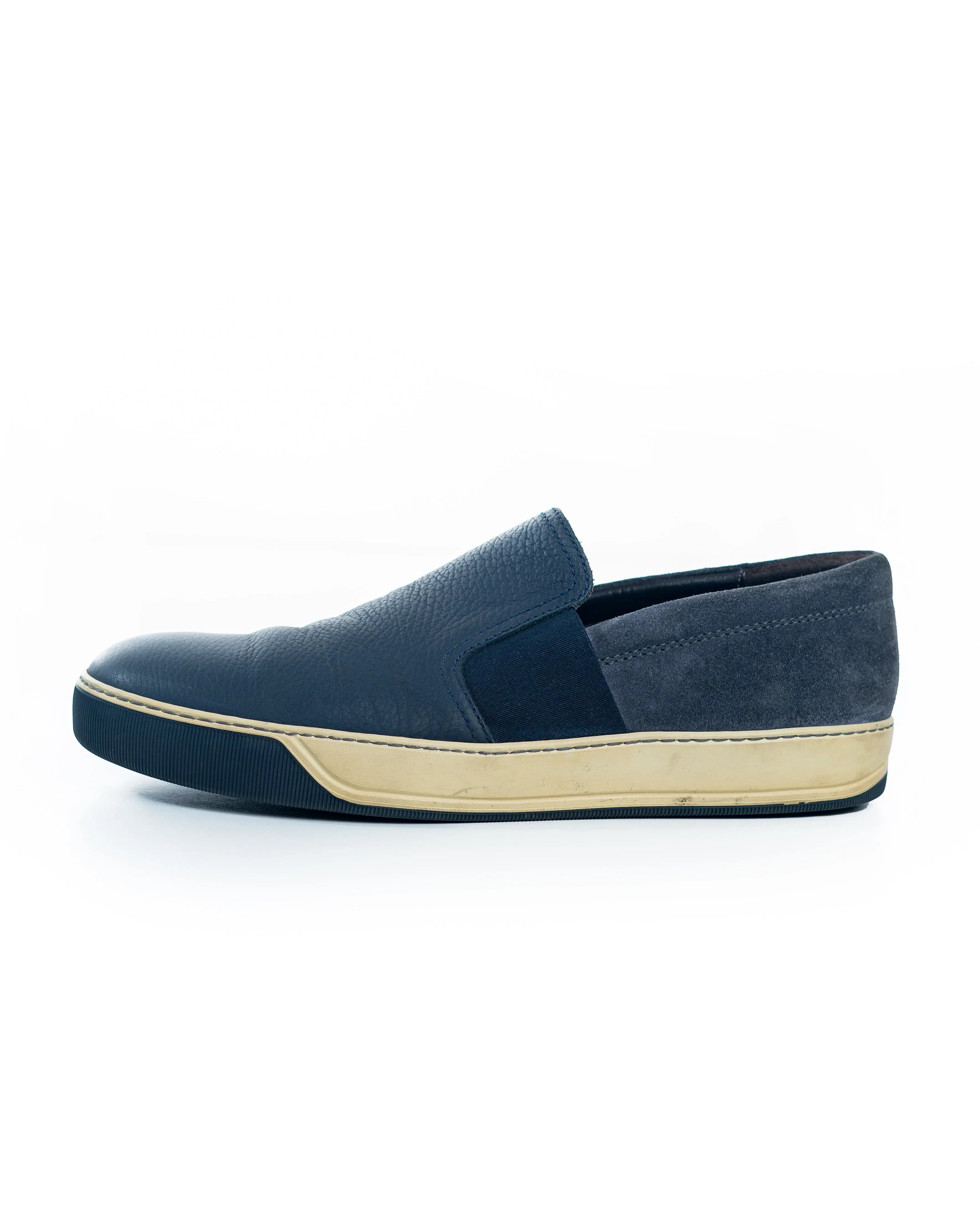 Lanvin Leather And Suede Slip-Ons (UK 9)