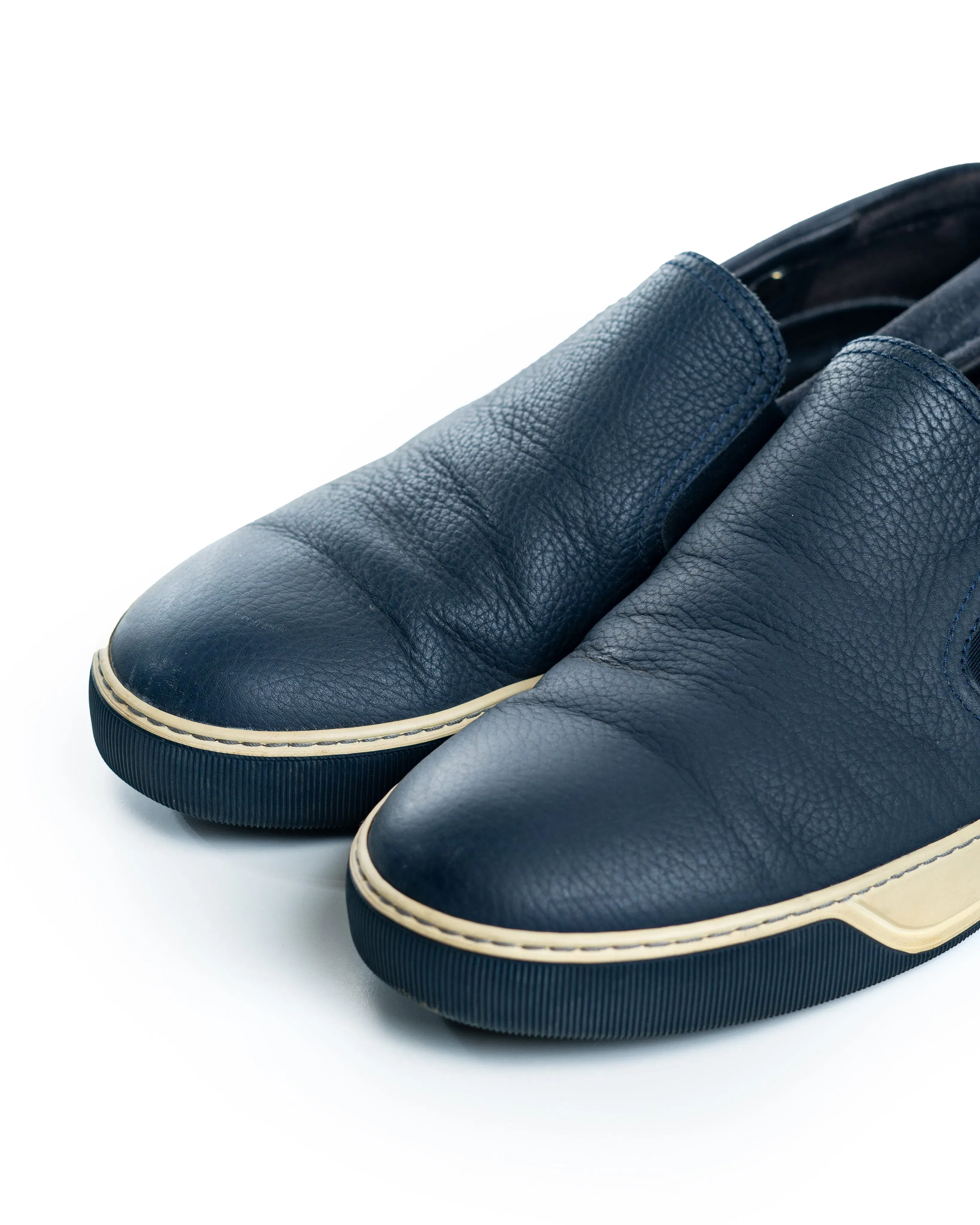 Lanvin Leather And Suede Slip-Ons (UK 9)
