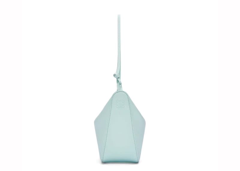 LOEWE Mini Hammock Hobo Bag in Classic Calfskin Blue Iceberg