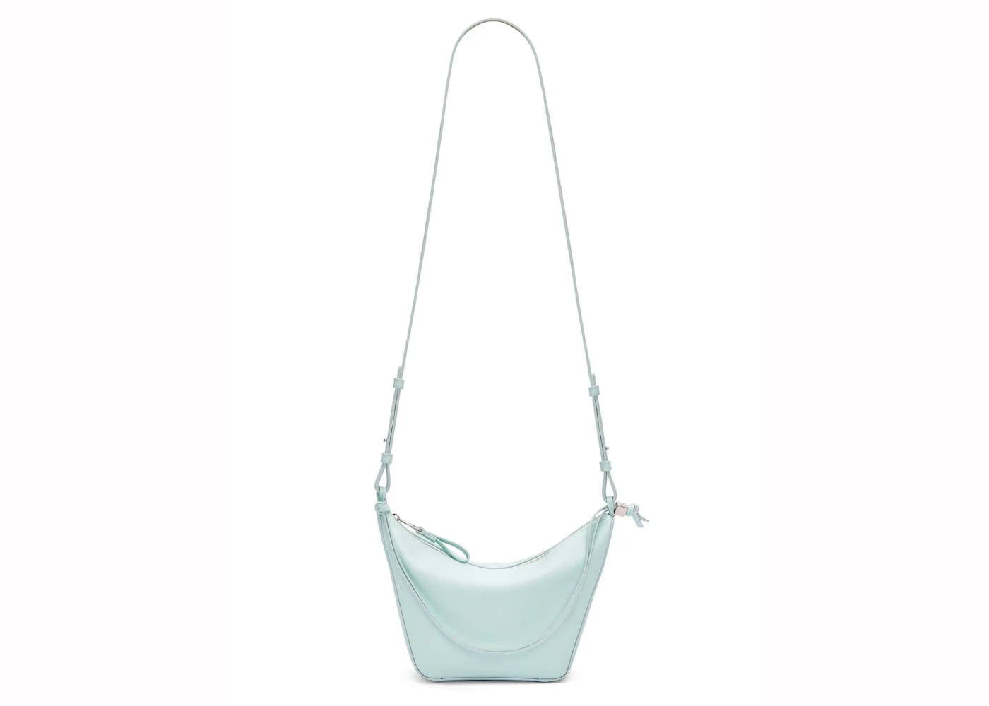 LOEWE Mini Hammock Hobo Bag in Classic Calfskin Blue Iceberg