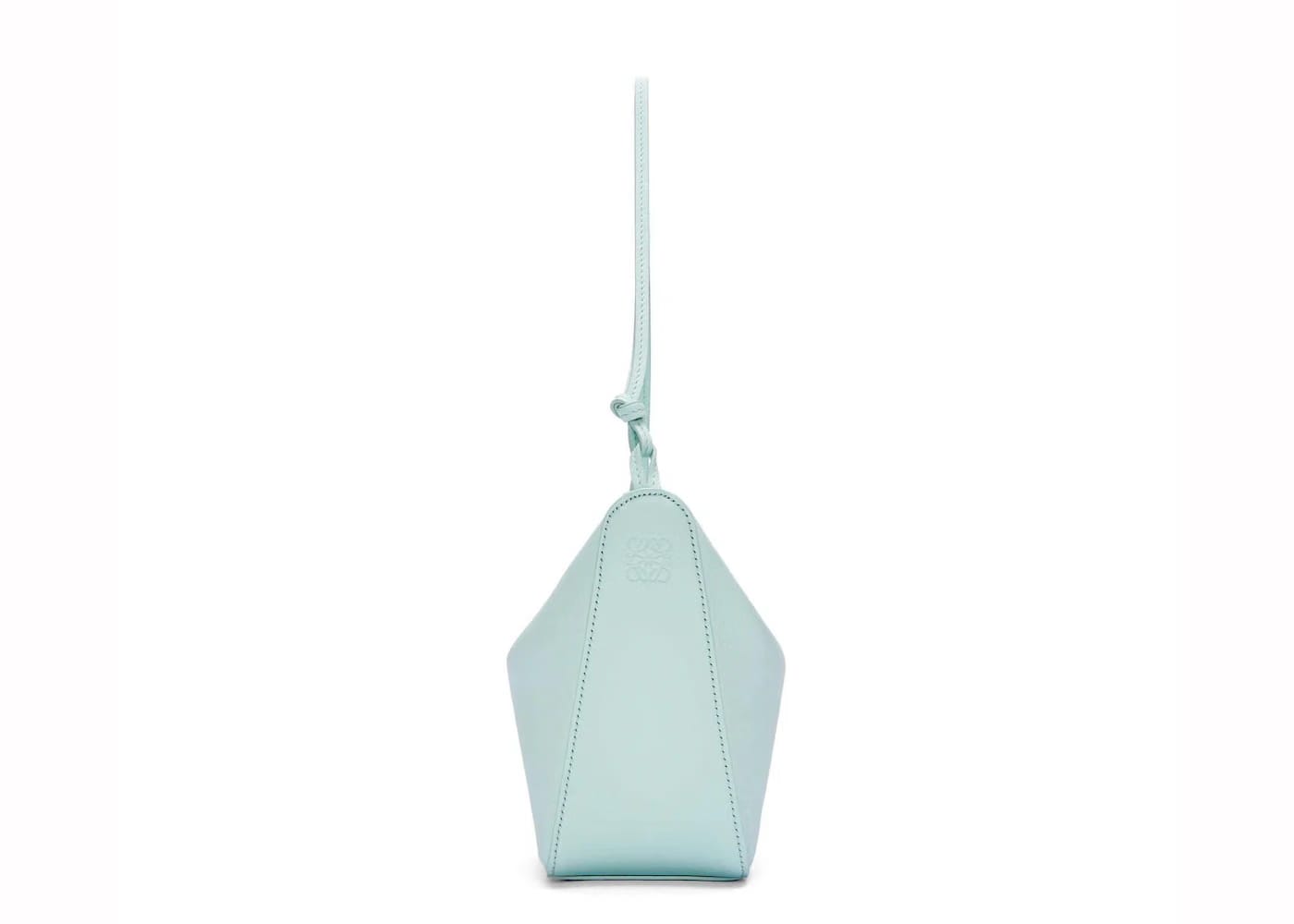 LOEWE Mini Hammock Hobo Bag in Classic Calfskin Blue Iceberg