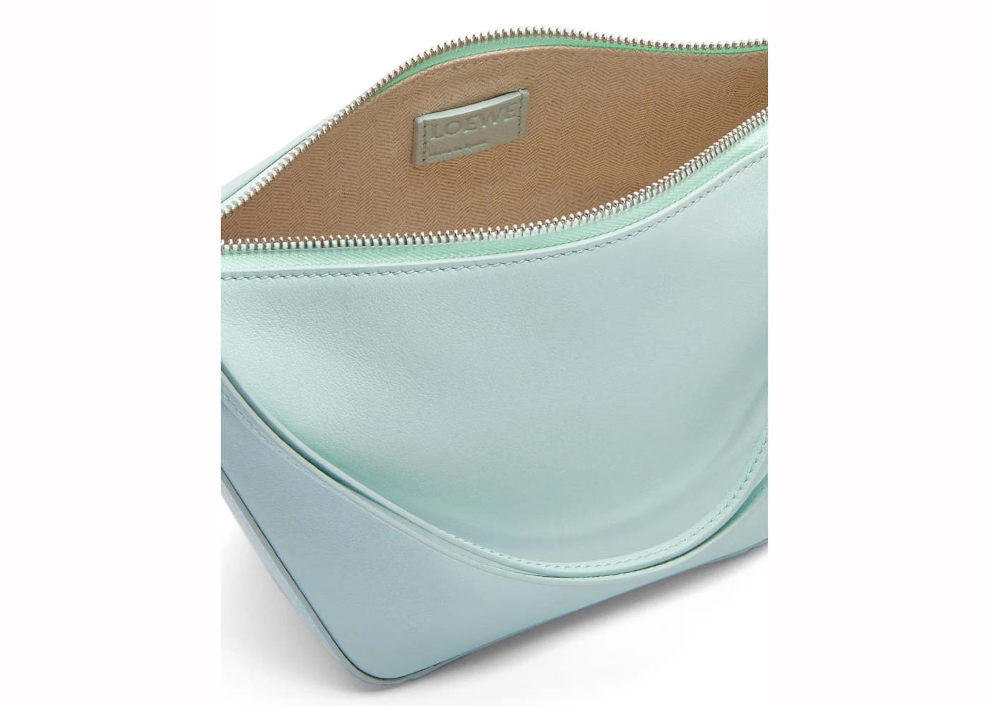 LOEWE Mini Hammock Hobo Bag in Classic Calfskin Blue Iceberg