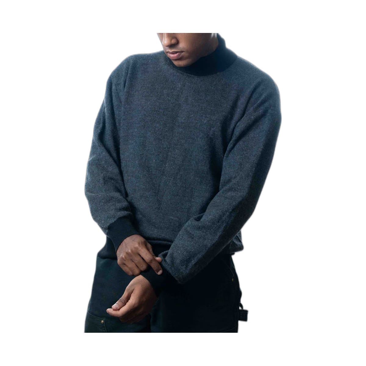 Saint Laurent Paris Vintage Sweater - Black & Grey (L)