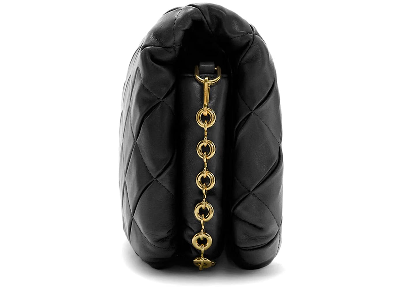 LOEWE Puffer Goya In Pleated Shiny Nappa Lambskin Black