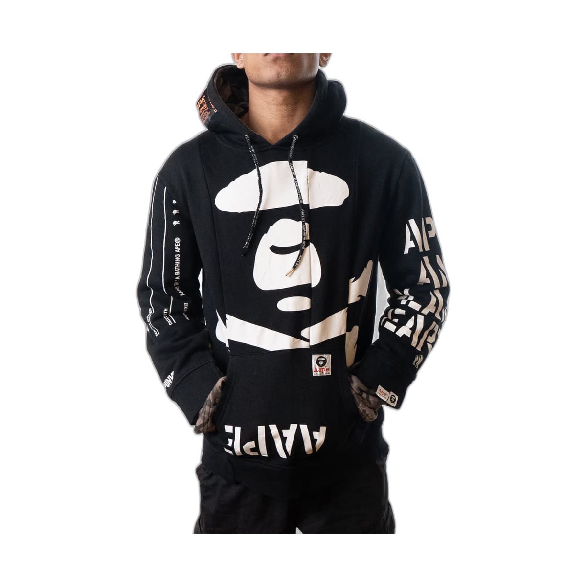 Aape By A Bathing Ape Universe Graphic Print Hoodie (L)