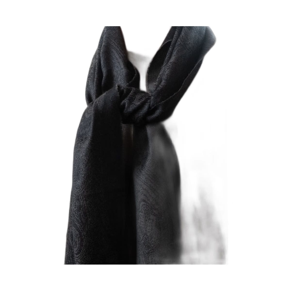 Balmain Grey and Black Scarf (One Size)