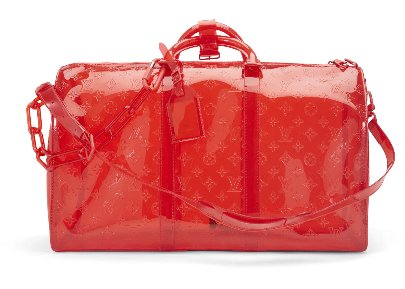 Louis Vuitton Keepall Bandouliere Monogram 50 Red