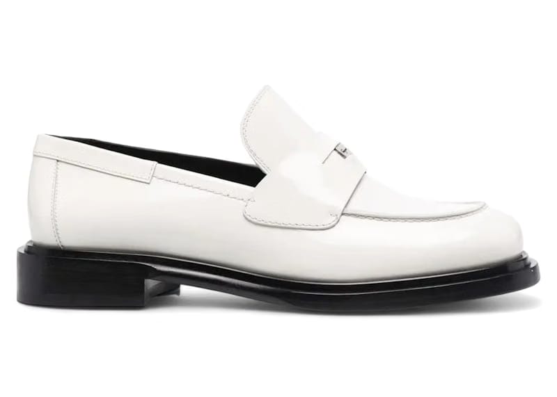 Ferragamo Nyx 30 Patent Leather Loafers White (Women's)