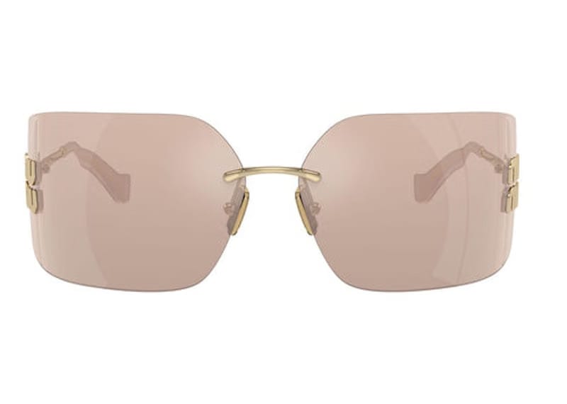 Miu Miu Irregular Sunglasses Gold (0MU 54YS ZVN20F)