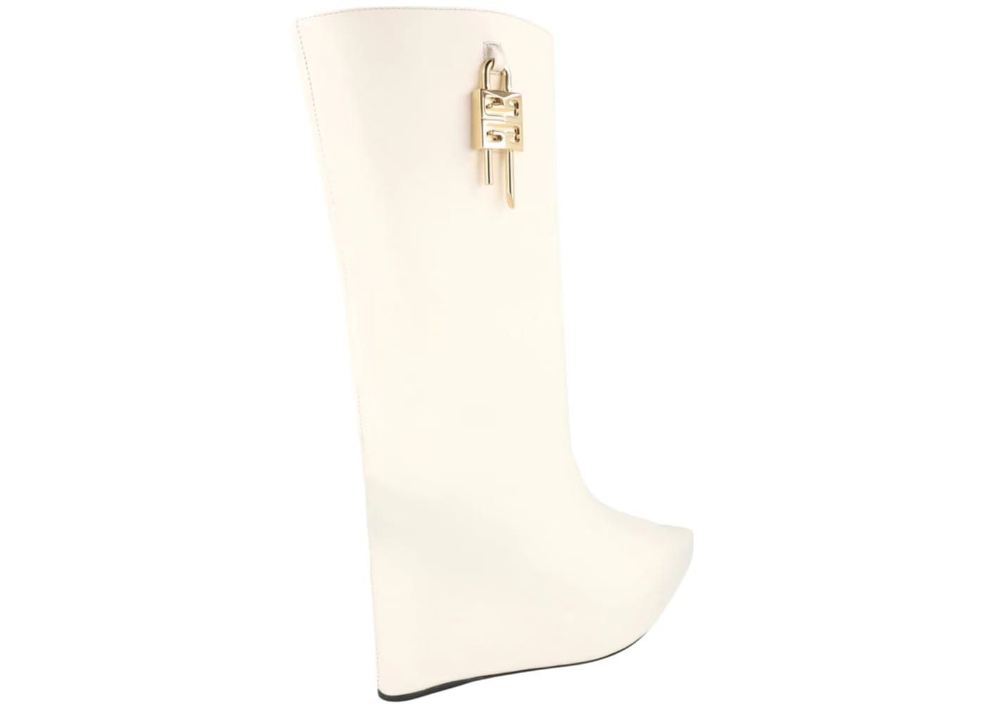 Givenchy G-Lock Leather Wedge Boots Ivory (Women's)