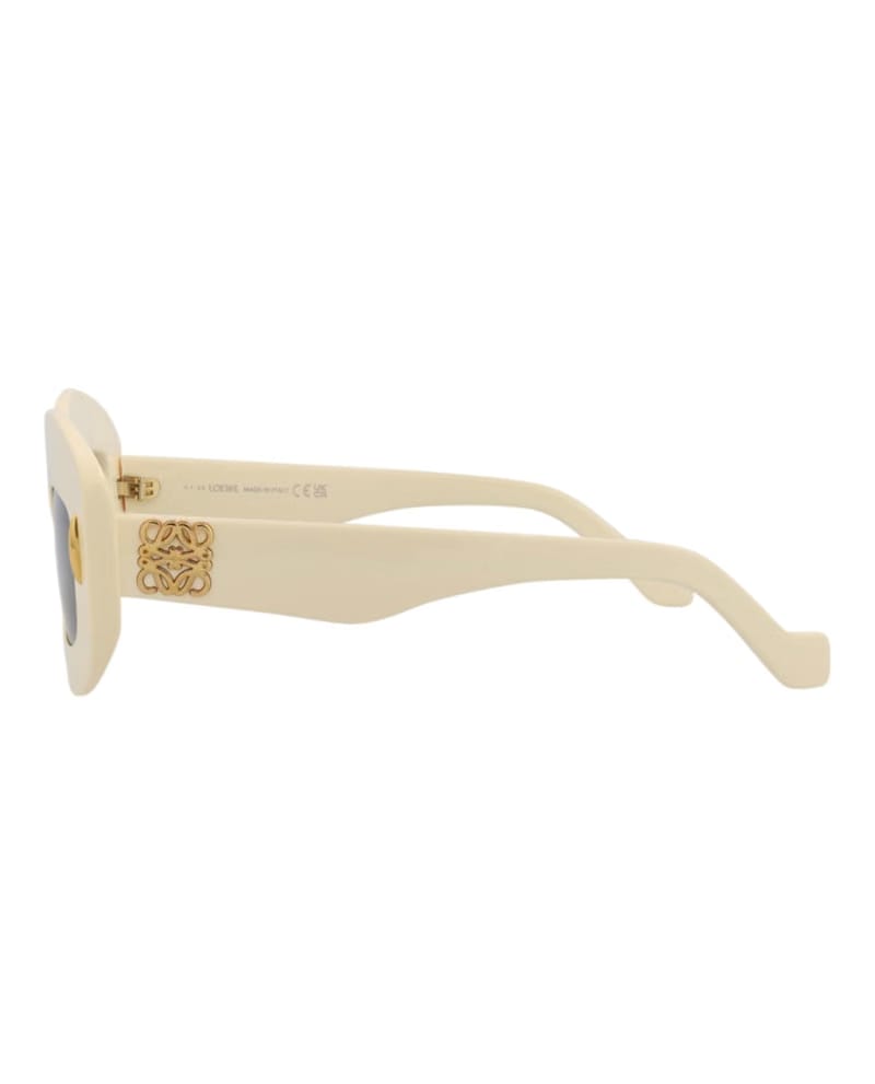 LOEWE Square Sunglasses Ivory Ivory Brown (LW40114I-49-25E)