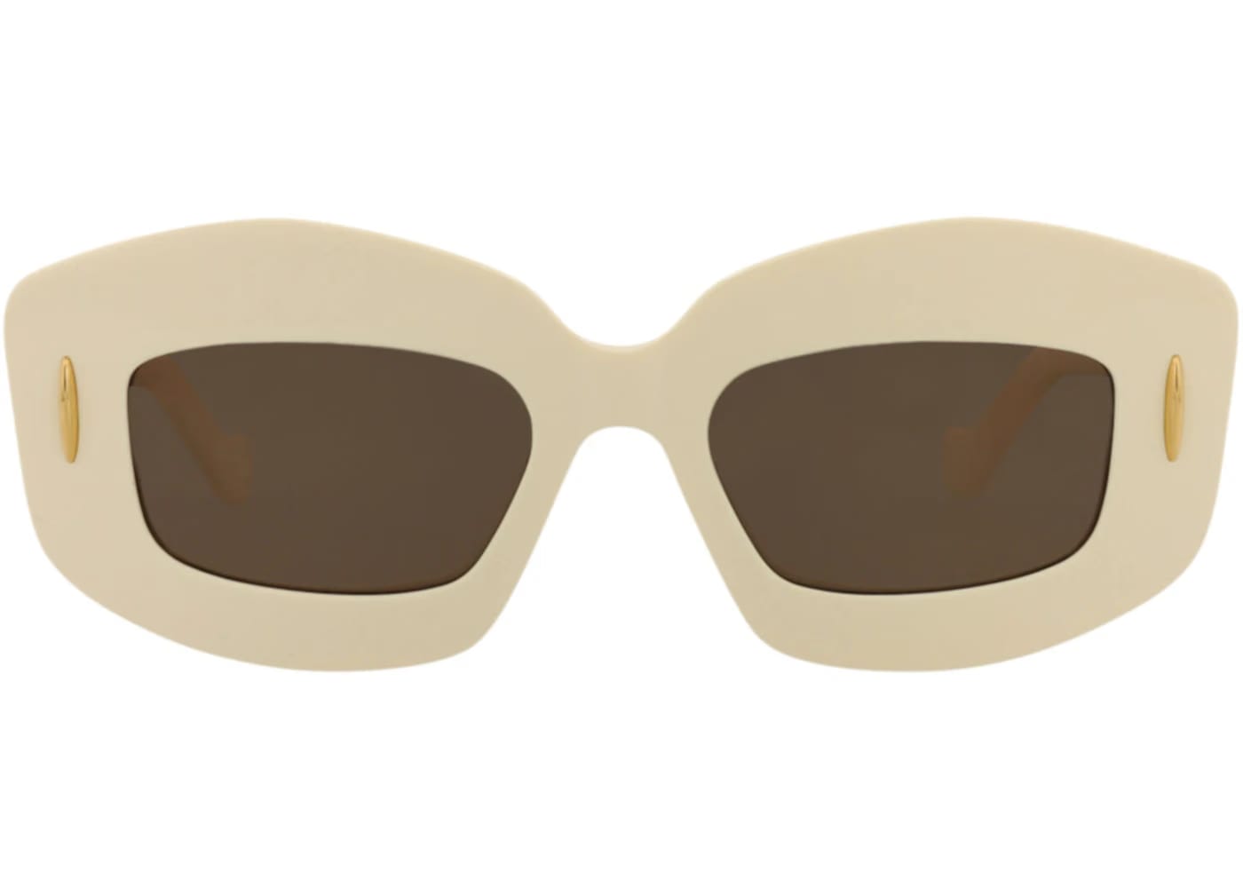 LOEWE Square Sunglasses Ivory Ivory Brown (LW40114I-49-25E)