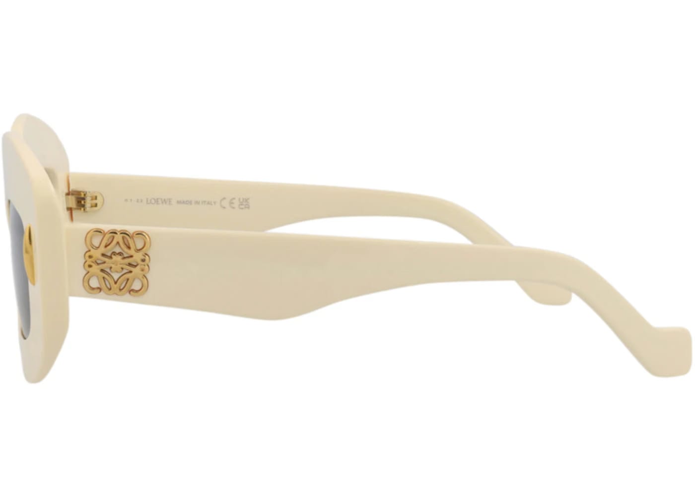LOEWE Square Sunglasses Ivory Ivory Brown (LW40114I-49-25E)