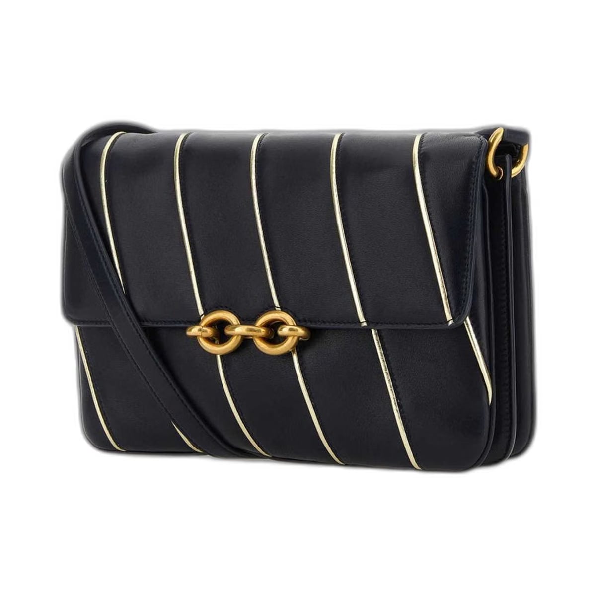 Le Maillon Satchel Bag In Navy Deep Marine