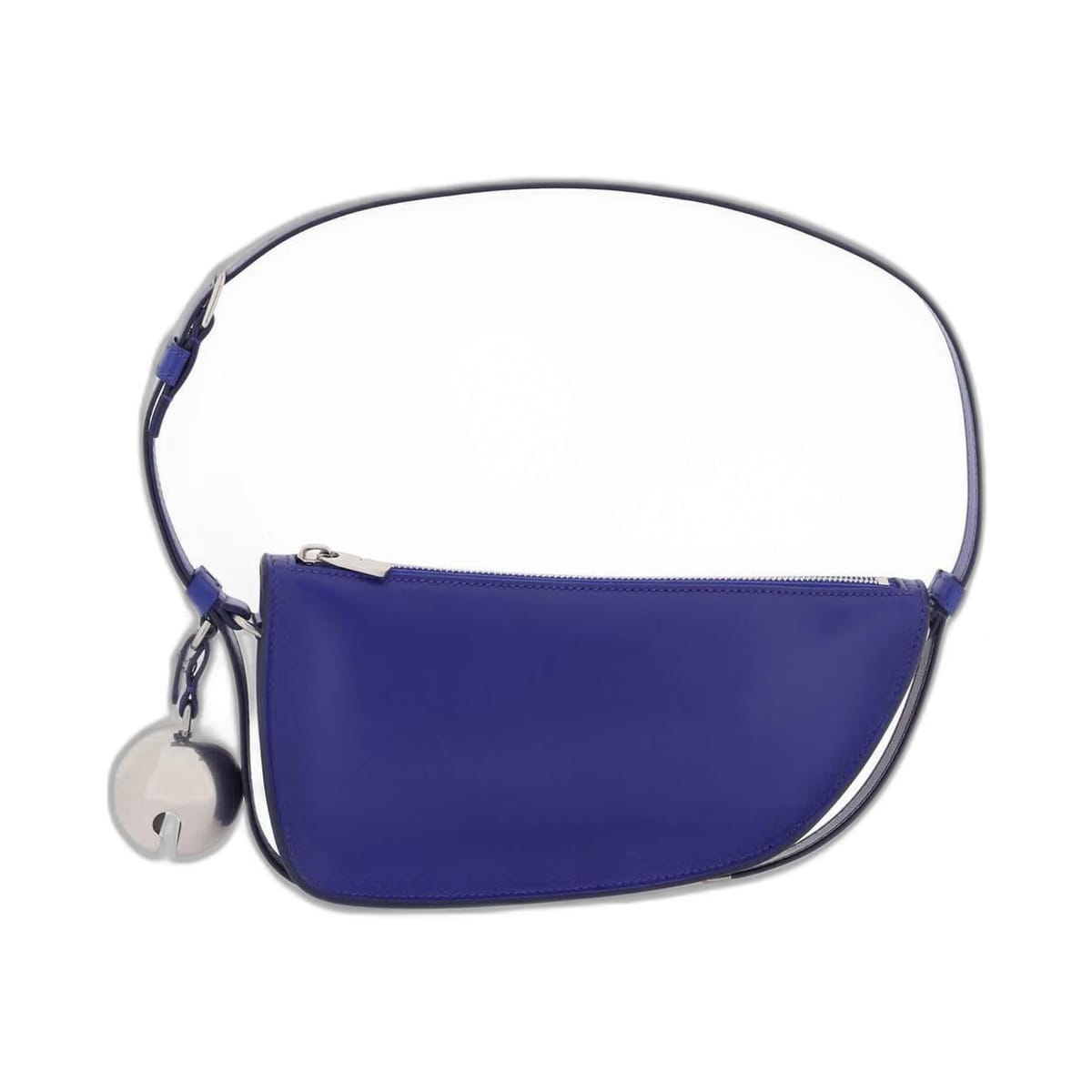 Dark Blue Shield Leather Shoulder Bag