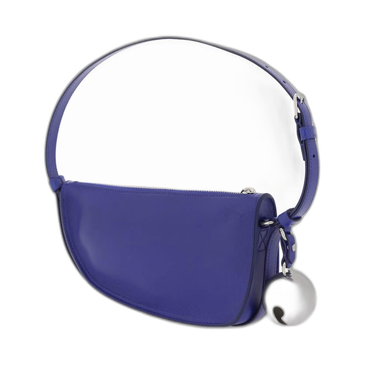 Dark Blue Shield Leather Shoulder Bag