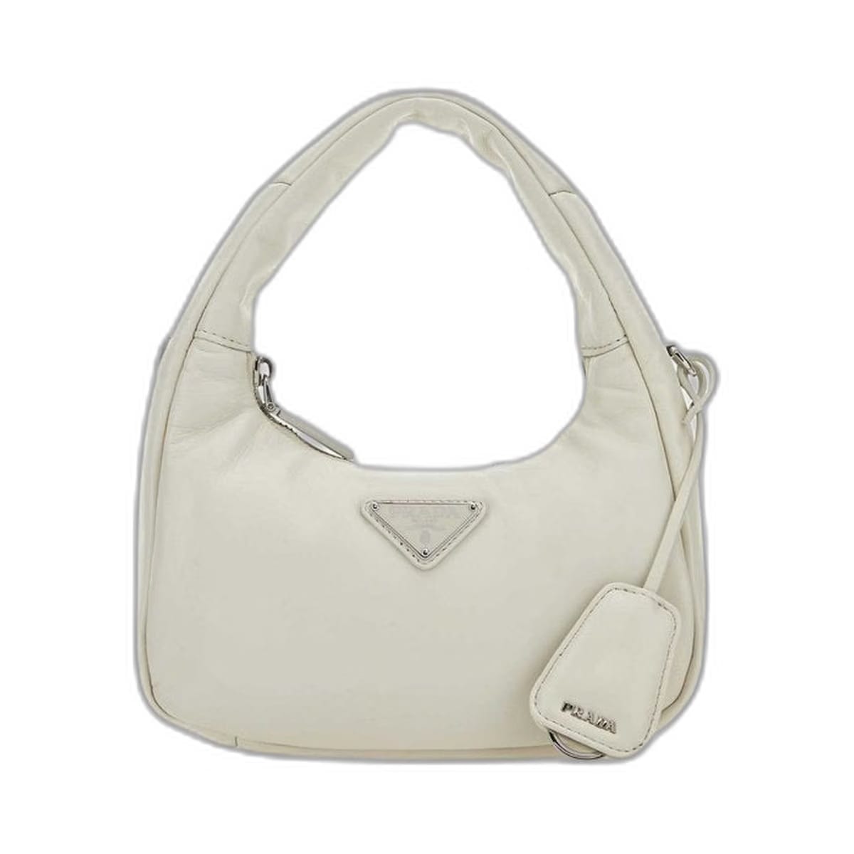 Zipped Mini Handbag In White