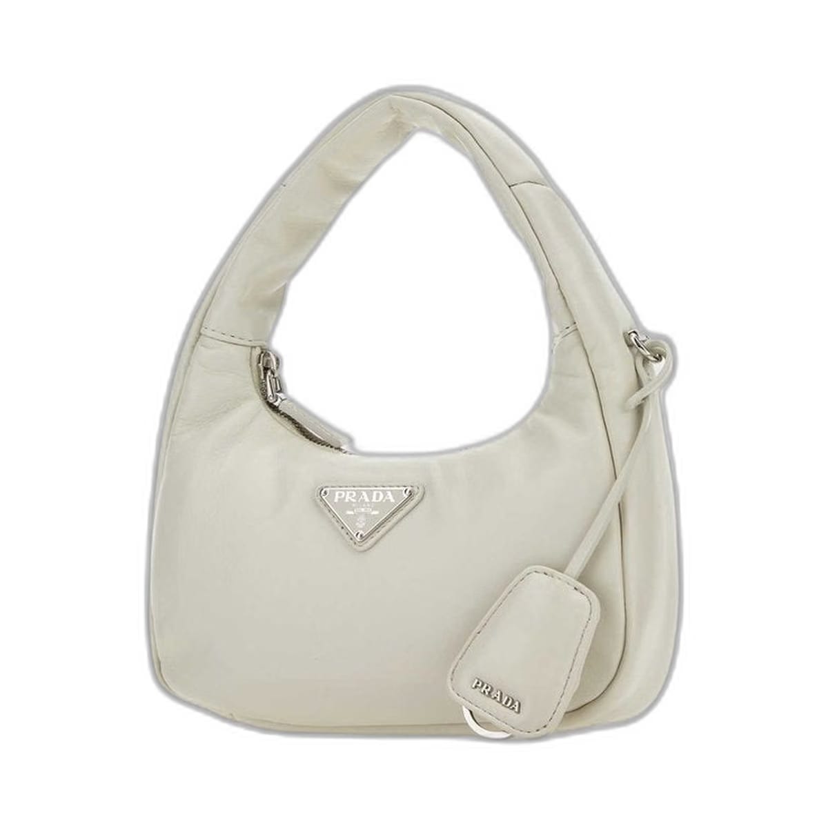 Zipped Mini Handbag In White