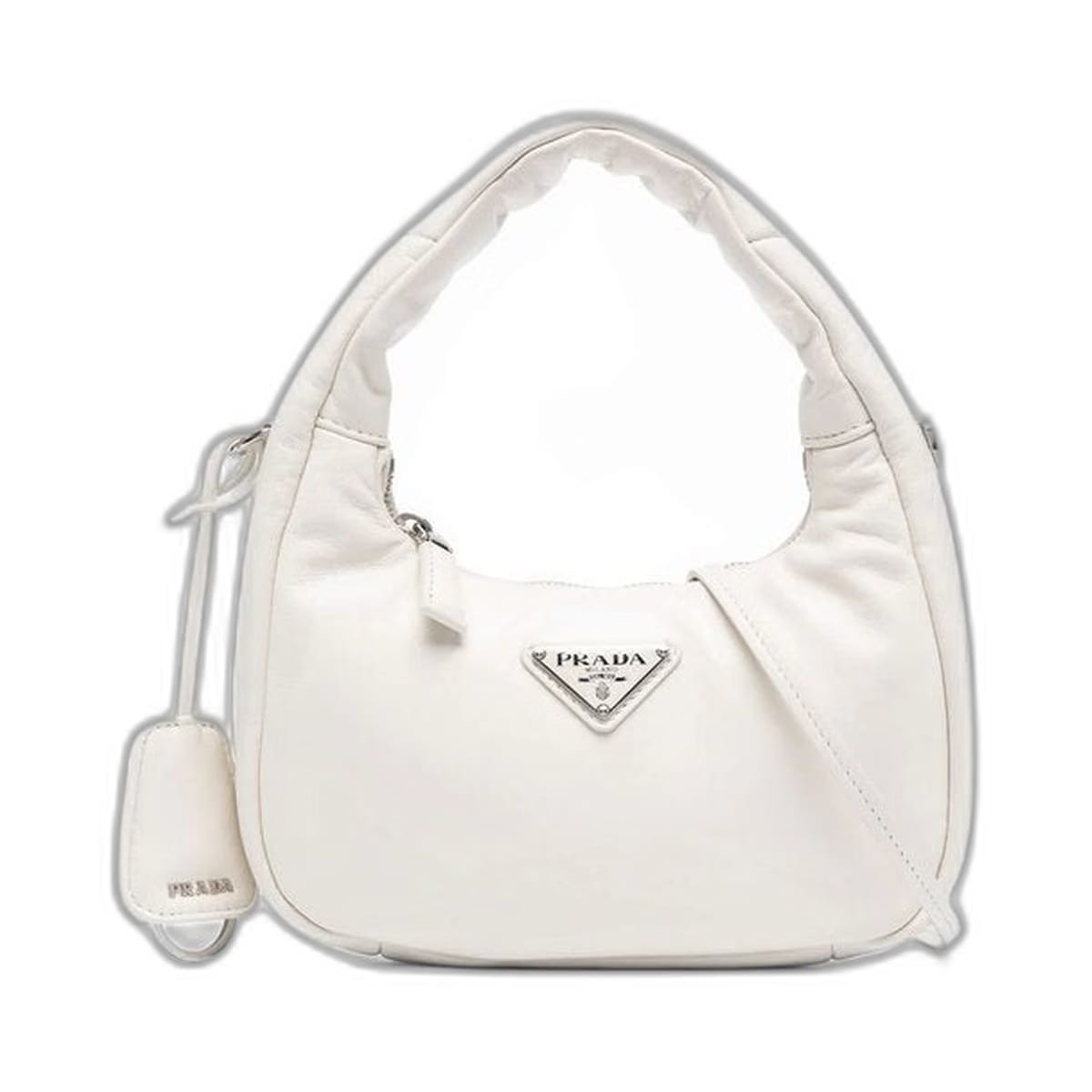Zipped Mini Handbag In White