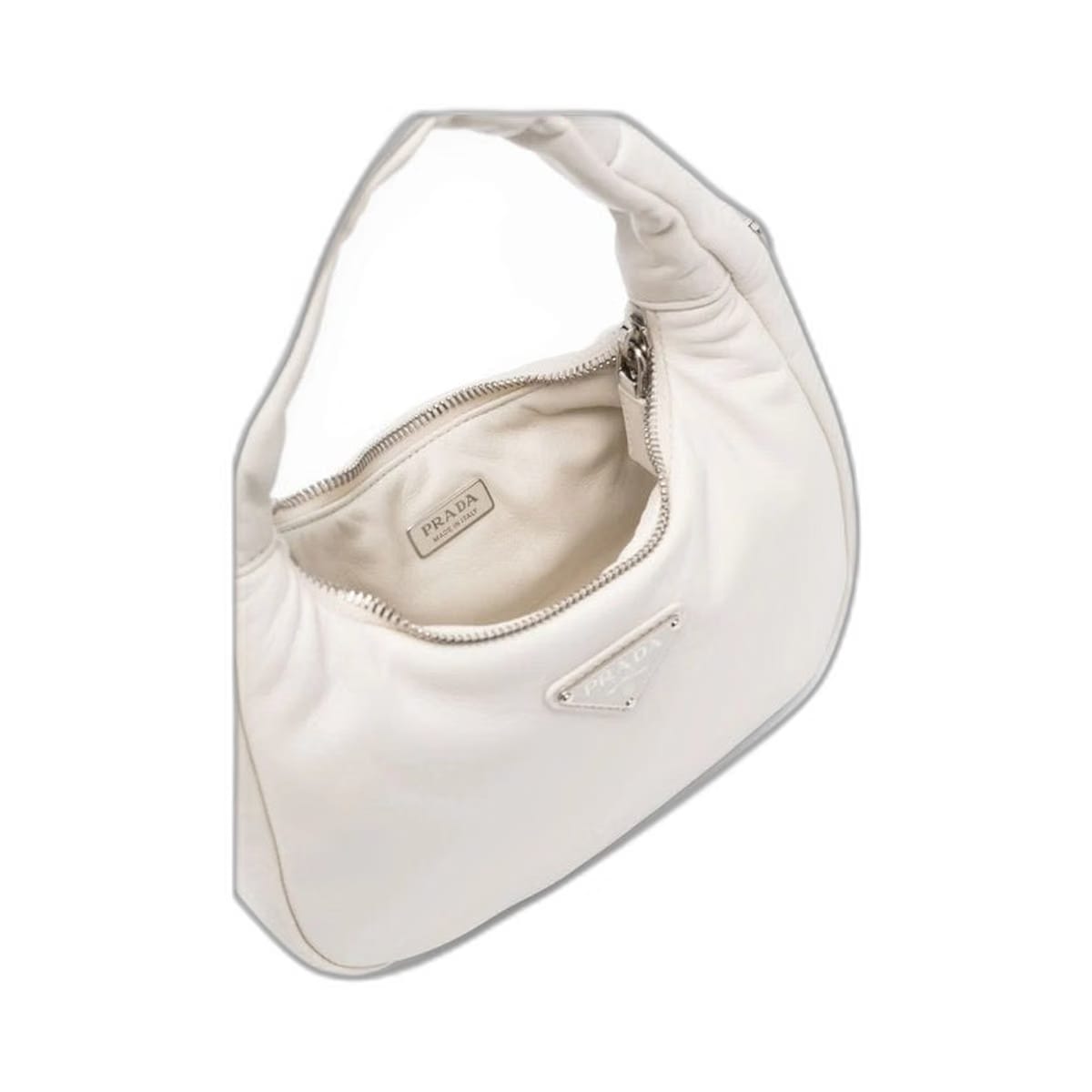 Zipped Mini Handbag In White