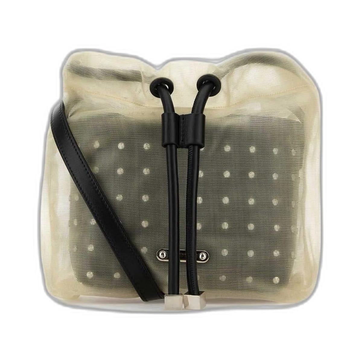 Two-tone Leather And Tulle Nebula Crossbody