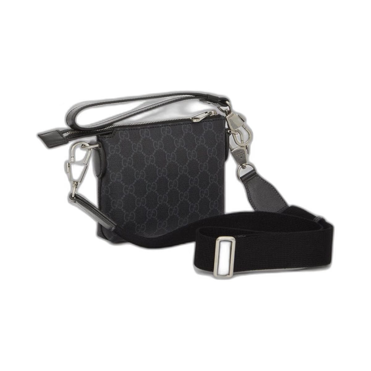 Gg Rétro Leather-Trimmed Coated-Canvas Messenger Bag