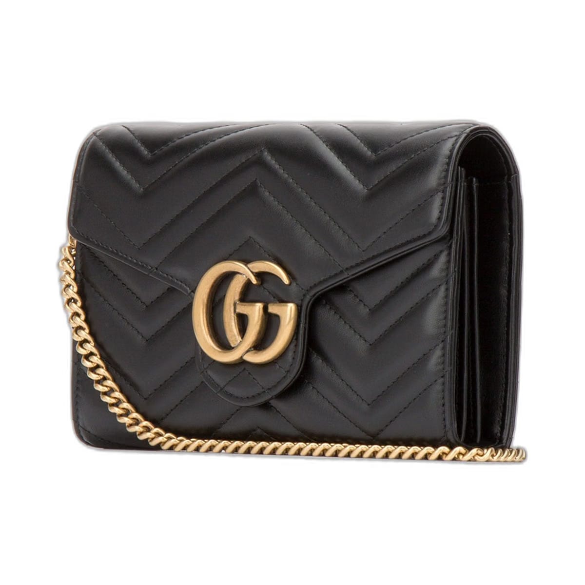 GG Marmont Matelassé Shoulder Bag, Gold Hardware