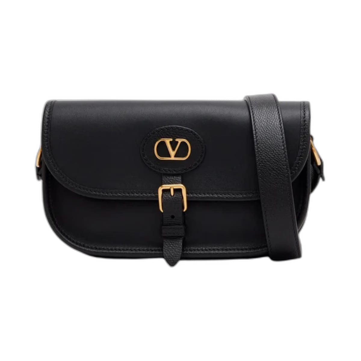 Antibes Small Calfskin Crossbody Bag - Black