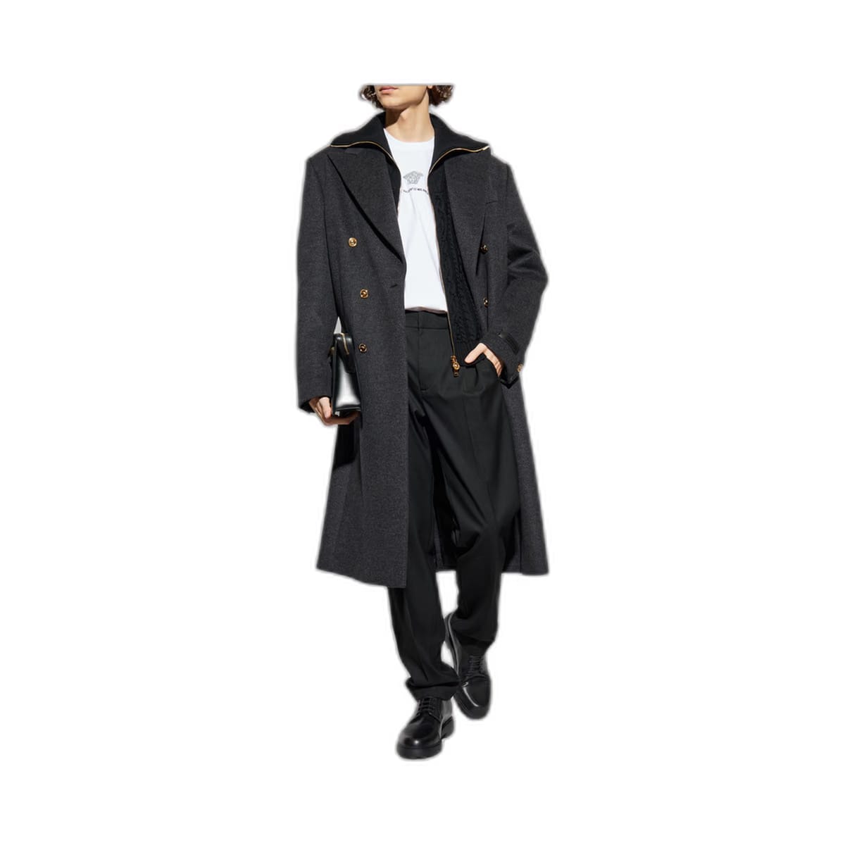 Double Breasted Coat Grey