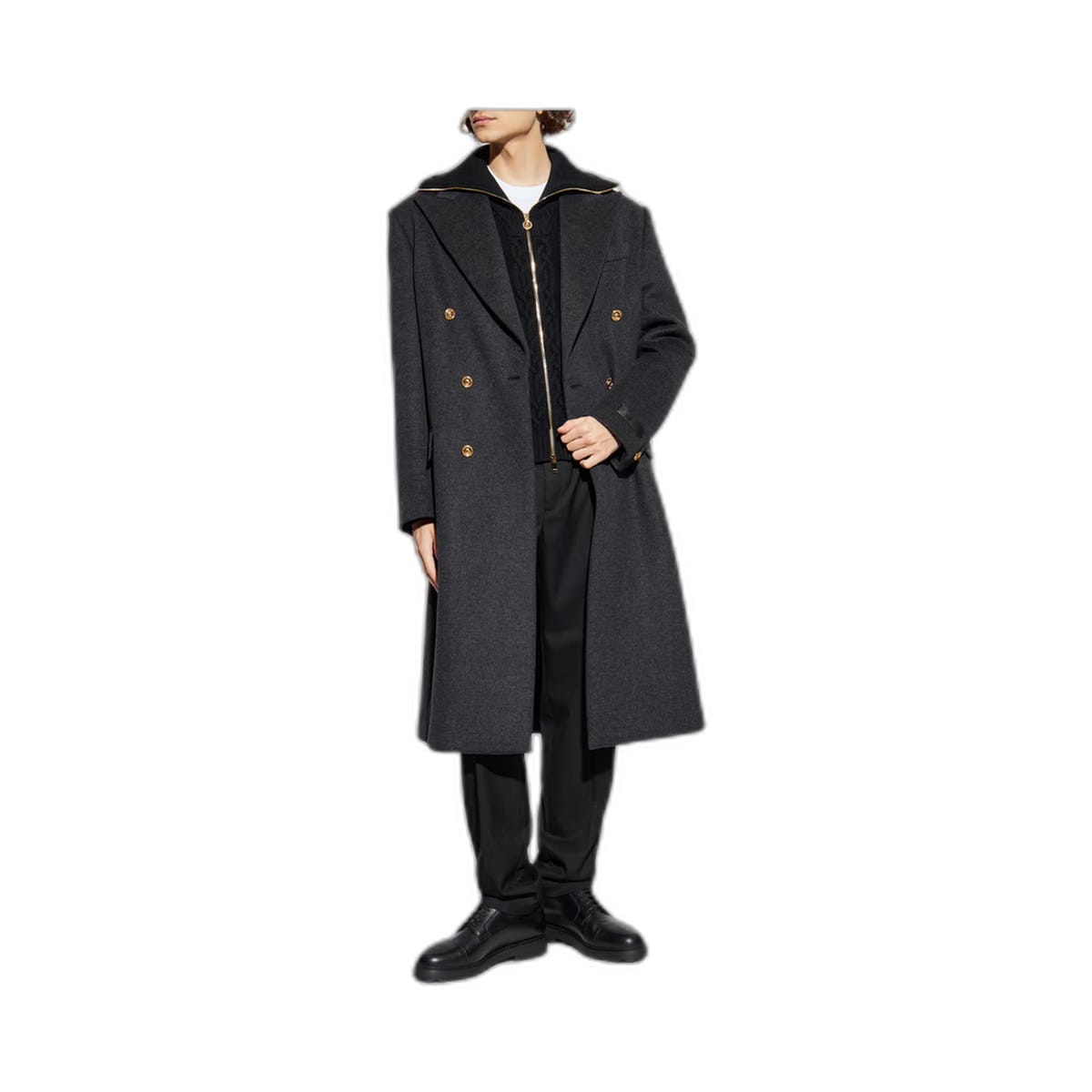 Double Breasted Coat Grey