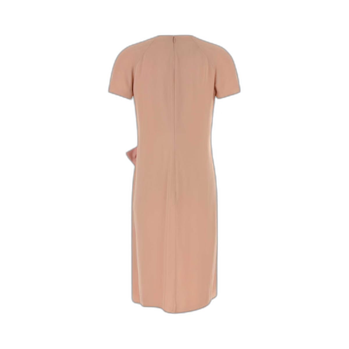 Tie Crepe Midi Dress - Pink