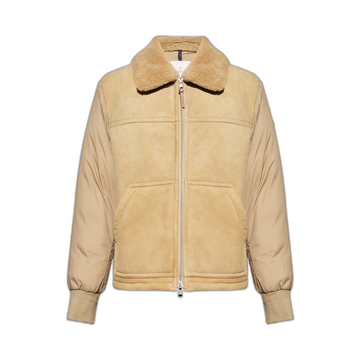 Beige Tonnay Suede & Shearling Shorts Down Jacket