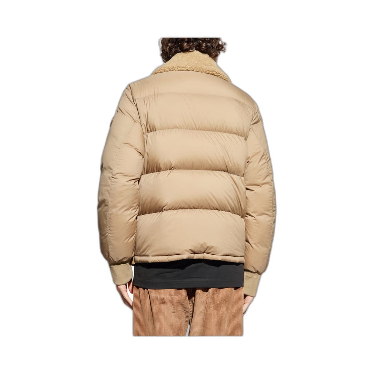 Beige Tonnay Suede & Shearling Shorts Down Jacket