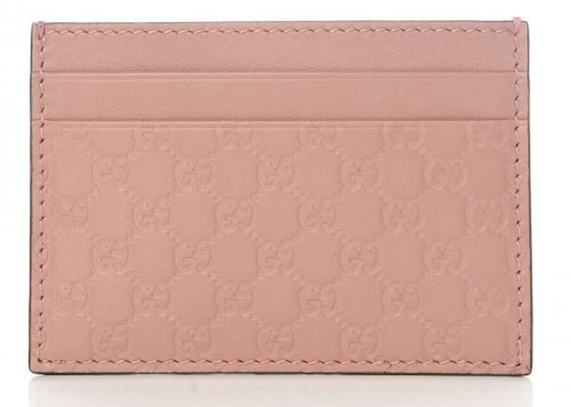 Gucci Card Case Microguccissima (5 Card Slot) Soft Pink
