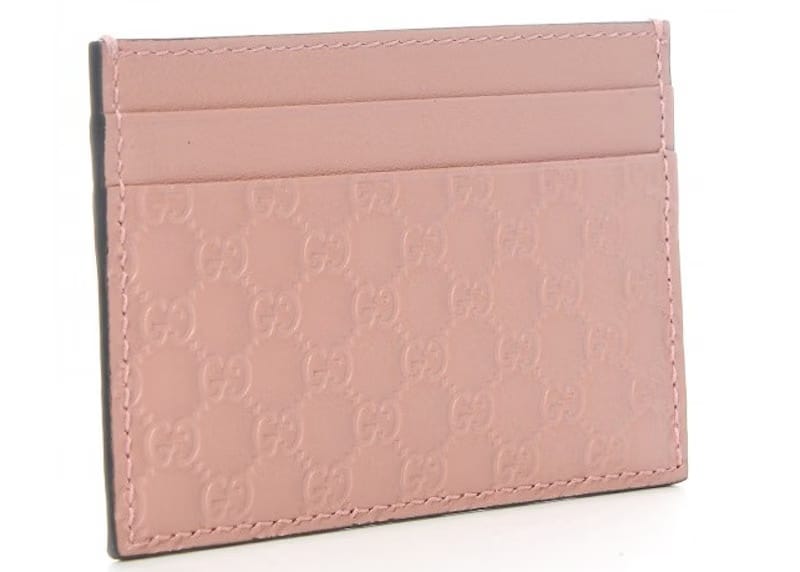 Gucci Card Case Microguccissima (5 Card Slot) Soft Pink