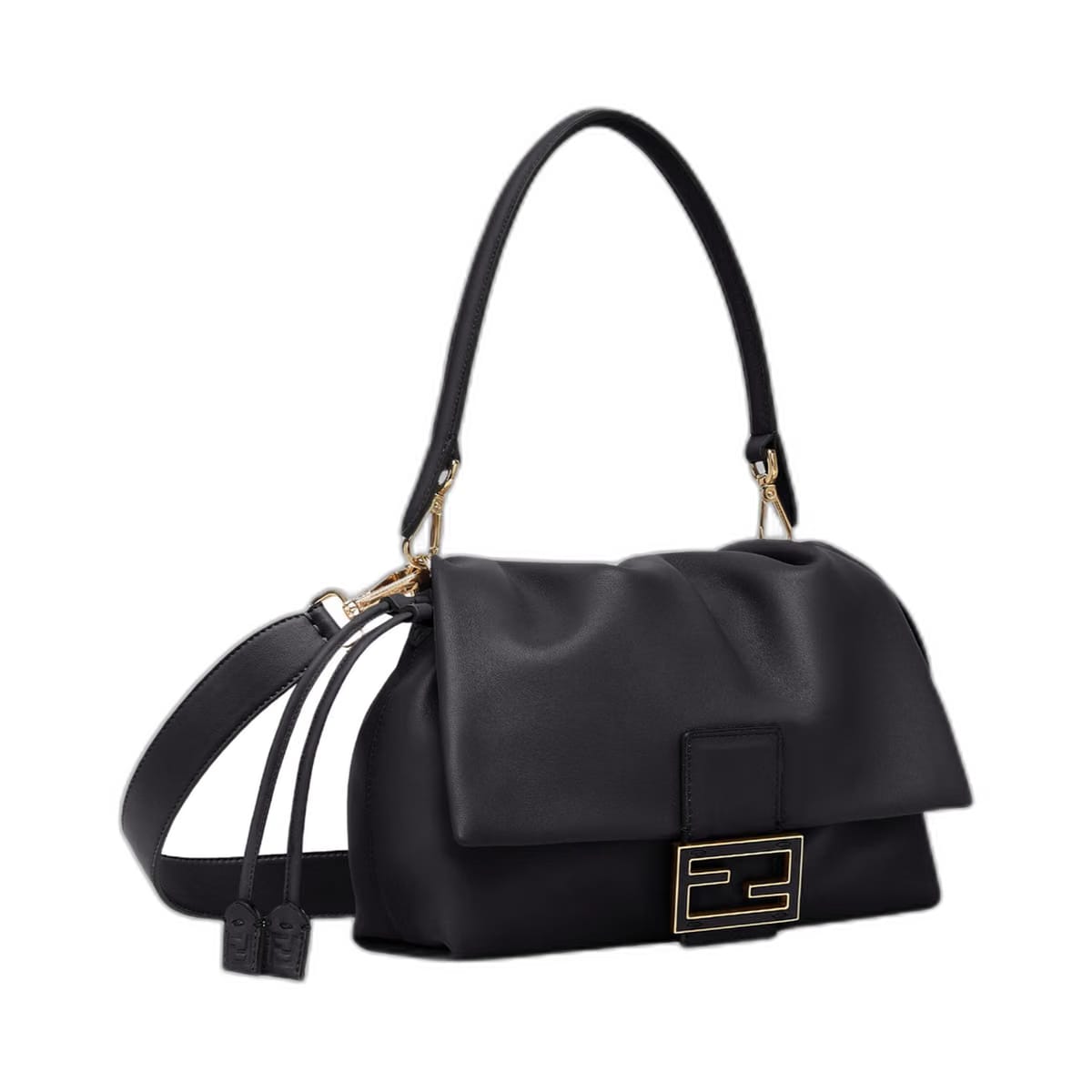 Mamma Baguette Medium Leather Handbag - Black
