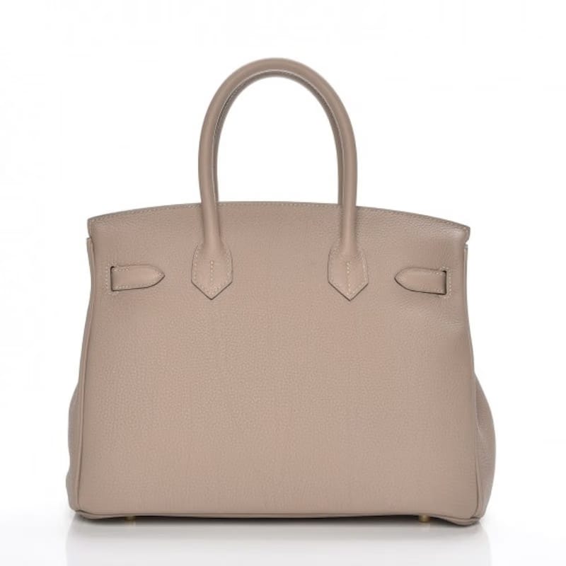 Hermes Birkin Togo Gold Plated 30 Gris Tourterelle