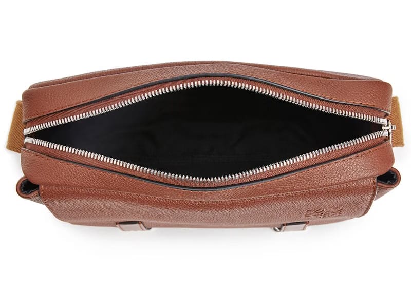 LOEWE Military Messenger Bag in Soft Grained Calfskin XS Cognac