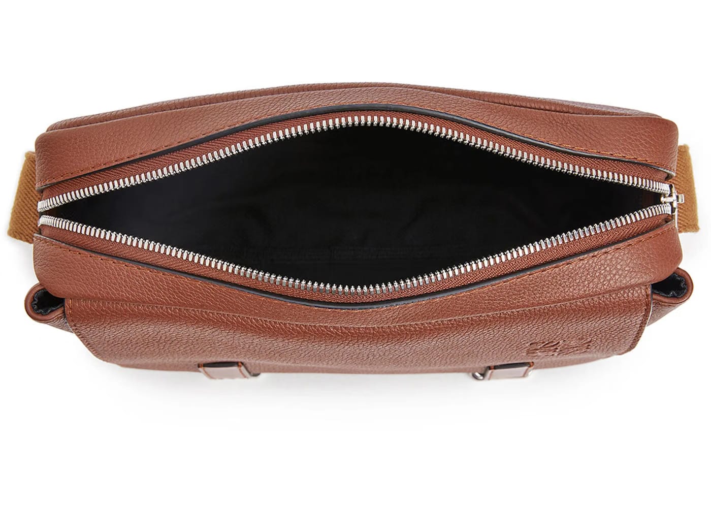 LOEWE Military Messenger Bag in Soft Grained Calfskin XS Cognac