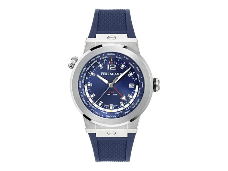 Ferragamo F-80 GMT Worldtime Silicone SFHA00124