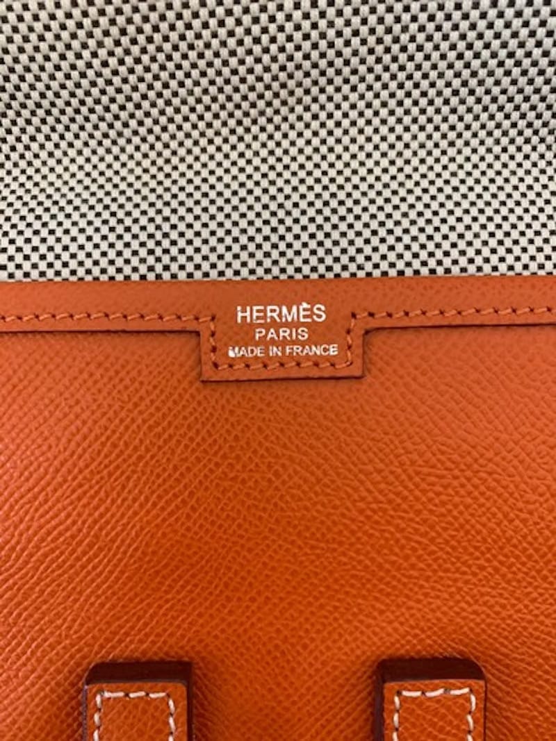 Hermes Jige Clutch Epsom PM Orange