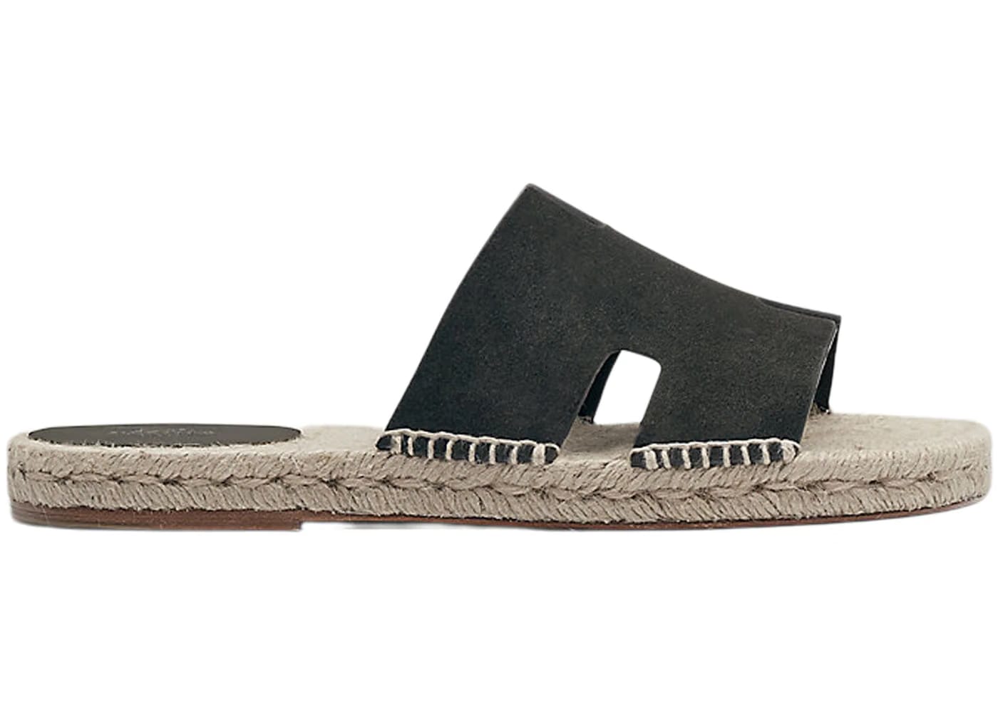 Hermes Antigua Espadrille Vert Olive Suede Goatskin