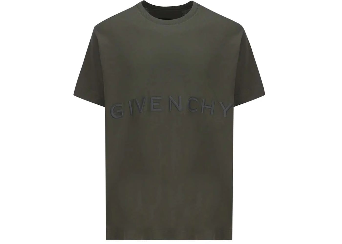 Givenchy Oversized Embroidered Logo T-Shirt Greyish Green
