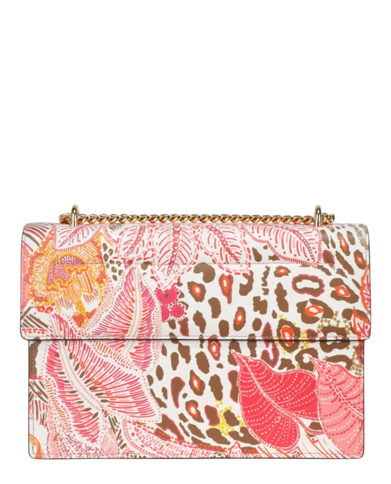 Ferragamo Vara Floral-Print Leather Shoulder Bag Pink