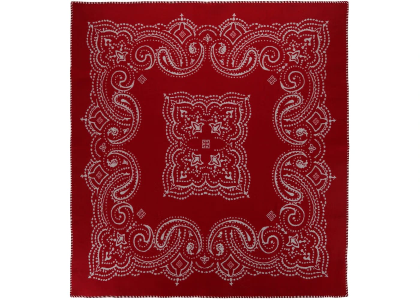 Givenchy Bandana Print Blanket Red/White