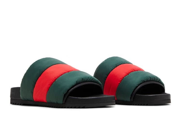 Gucci Padded Web Slide Green Red Web (Women's)