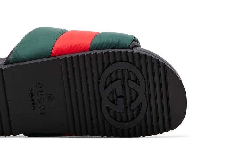 Gucci Padded Web Slide Green Red Web (Women's)