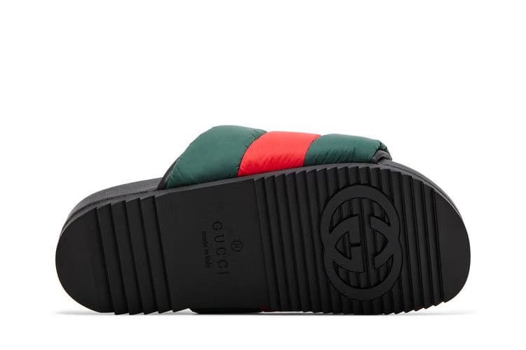 Gucci Padded Web Slide Green Red Web (Women's)