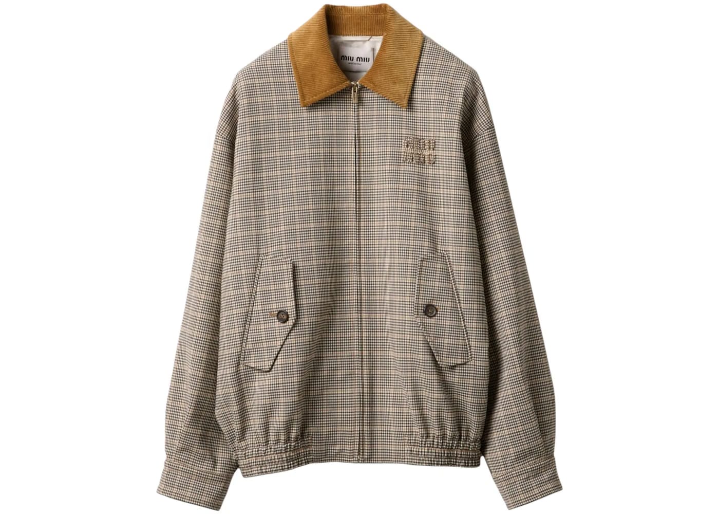 Miu Miu Double Check Jacket Cacao